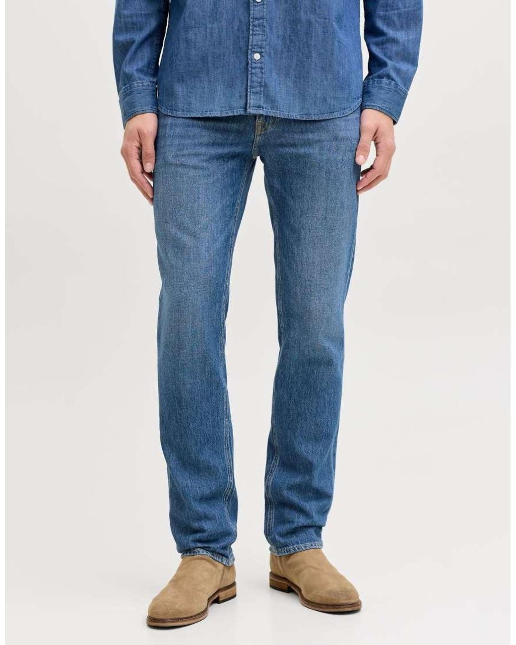 Jack & Jones Regular-Fit Jeans in het Blue voor heren