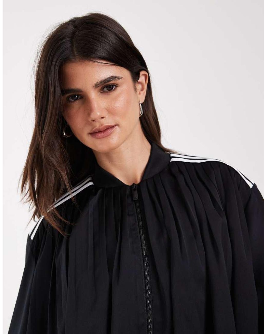 Adidas Originals Black Pleated Track Top