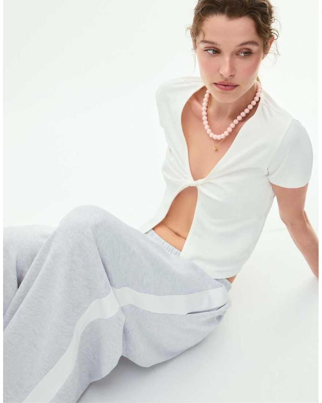 Stradivarius Natural Set Of 2 Bead Necklaces