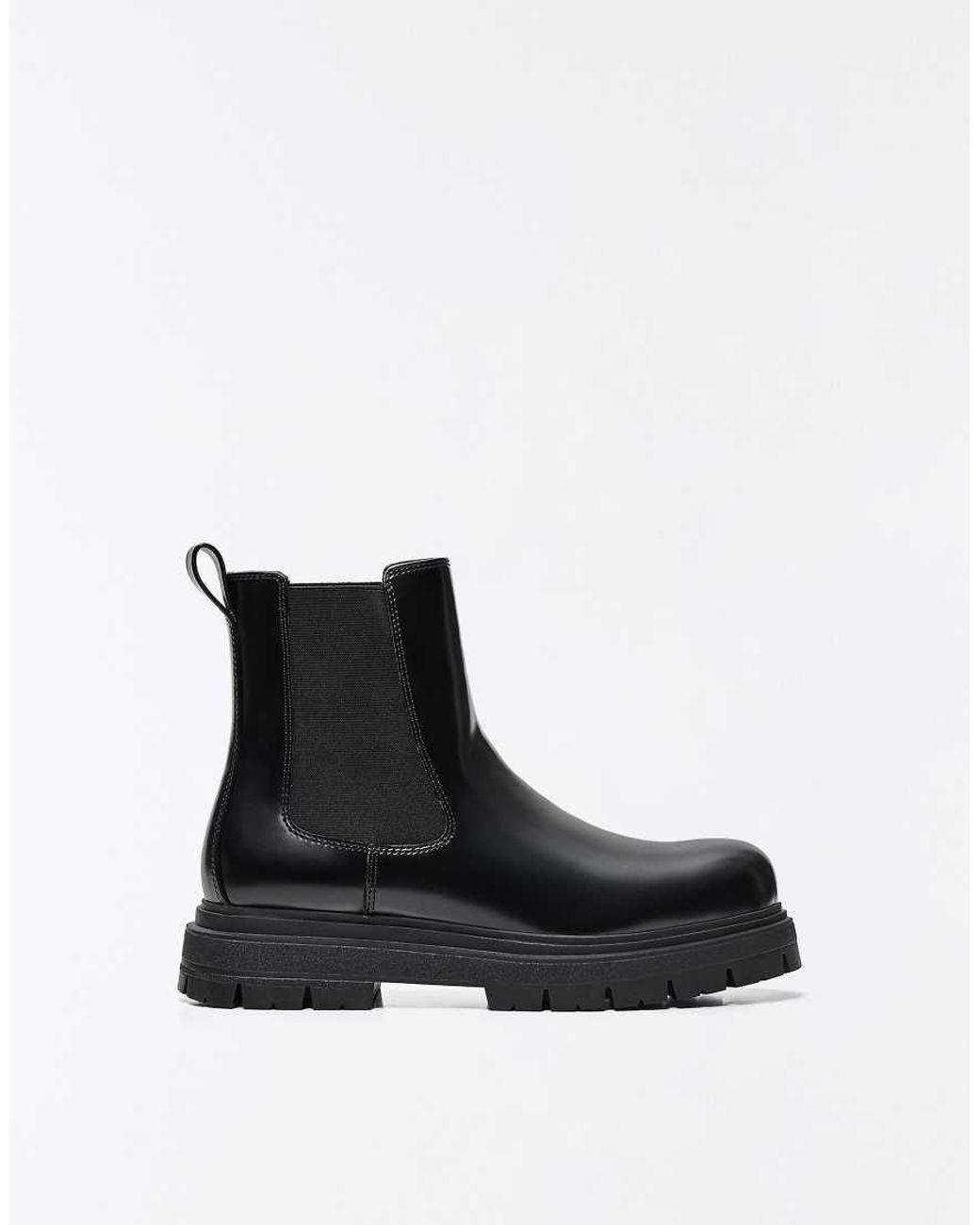 Bershka Black Chealse Ankle Boot for men