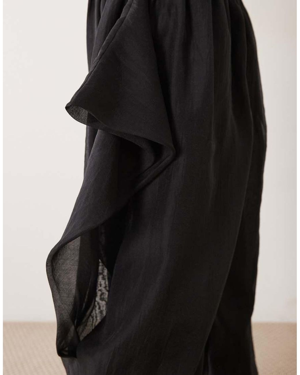 ASOS Black Tailored Waterfall Detail Balloon Trouser