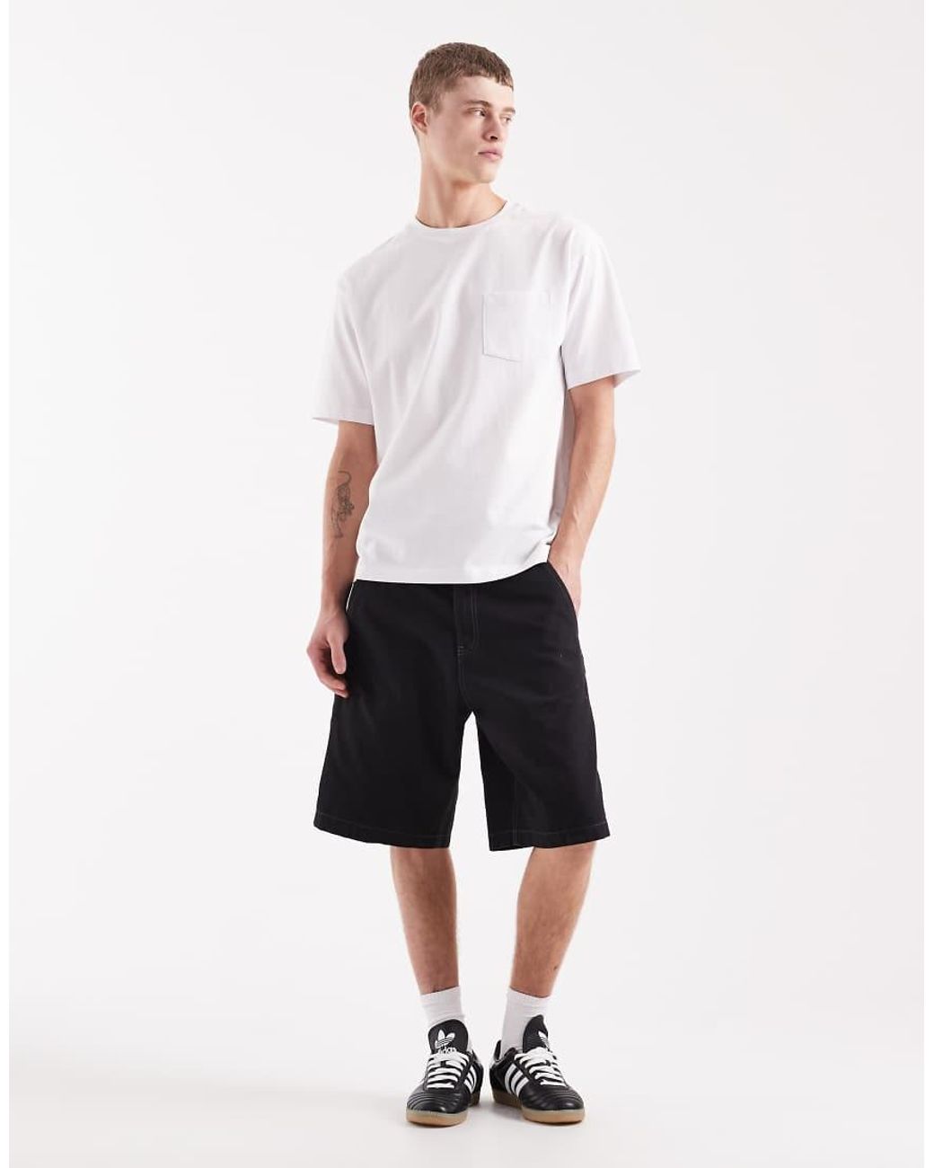 Timberland Carpenter Short Van Canvas in het White voor heren