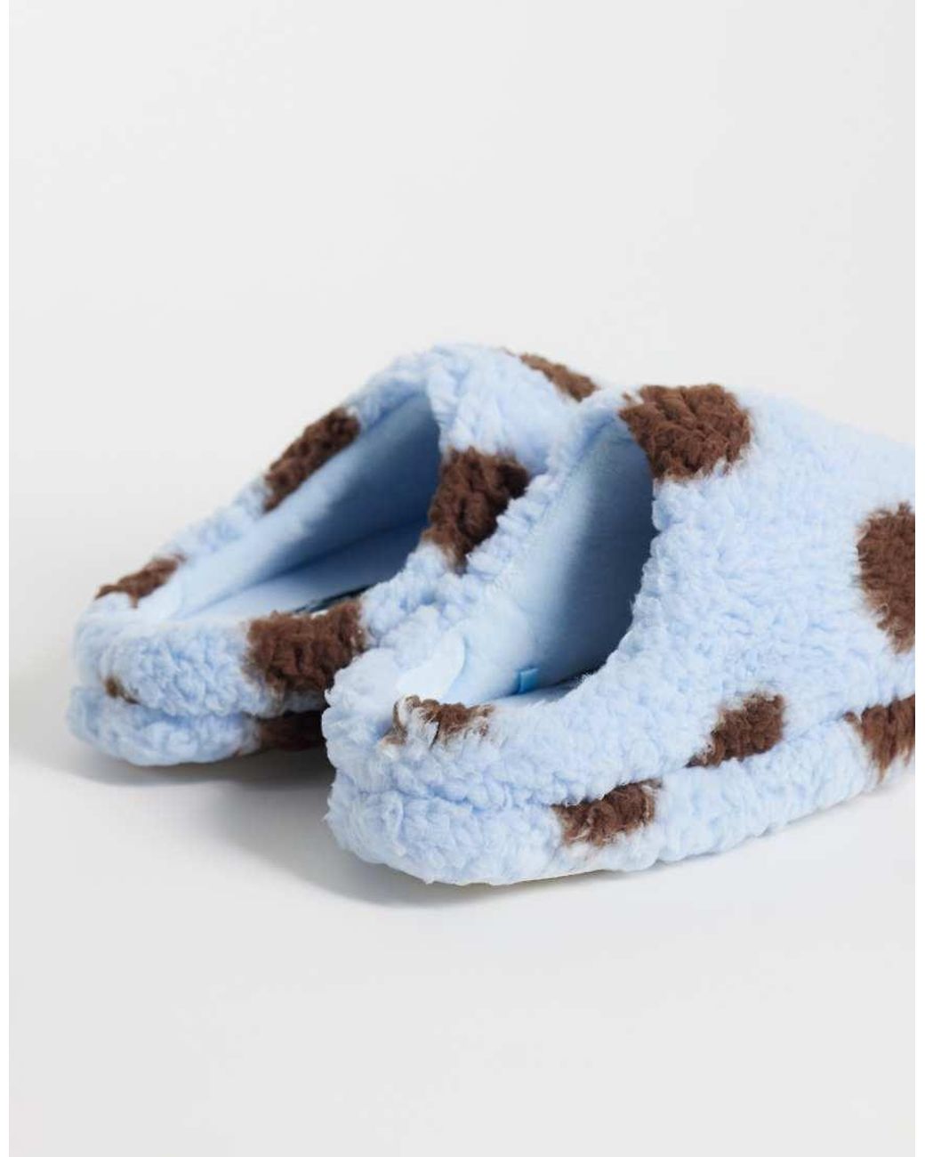 Pantofole A Pois Blu E Marroni di Threadbare in Blue