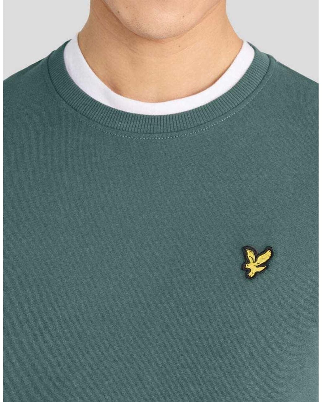 Lyle & Scott Green Mid Layers Crew Neck Sweatshirt for men