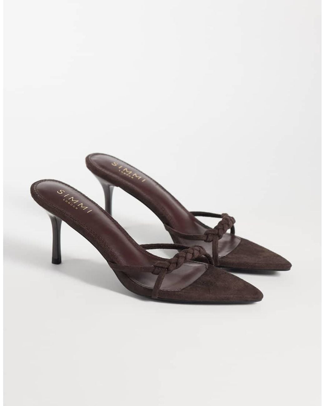 SIMMI Natural Simmi London Jamala Braided Heeled Mules