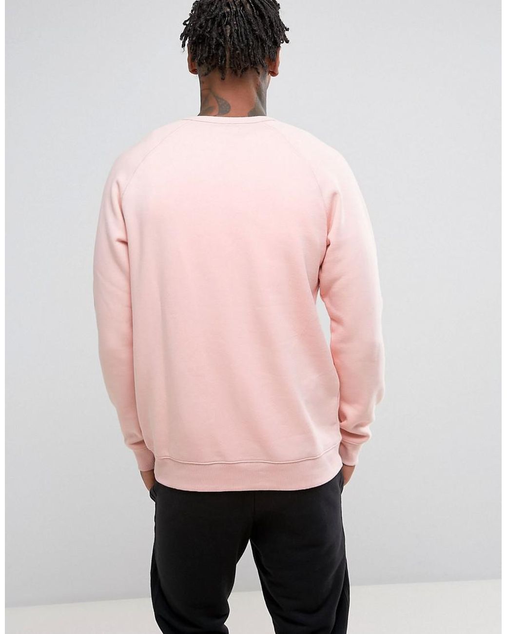 Adidas pink best sale sweatshirt mens