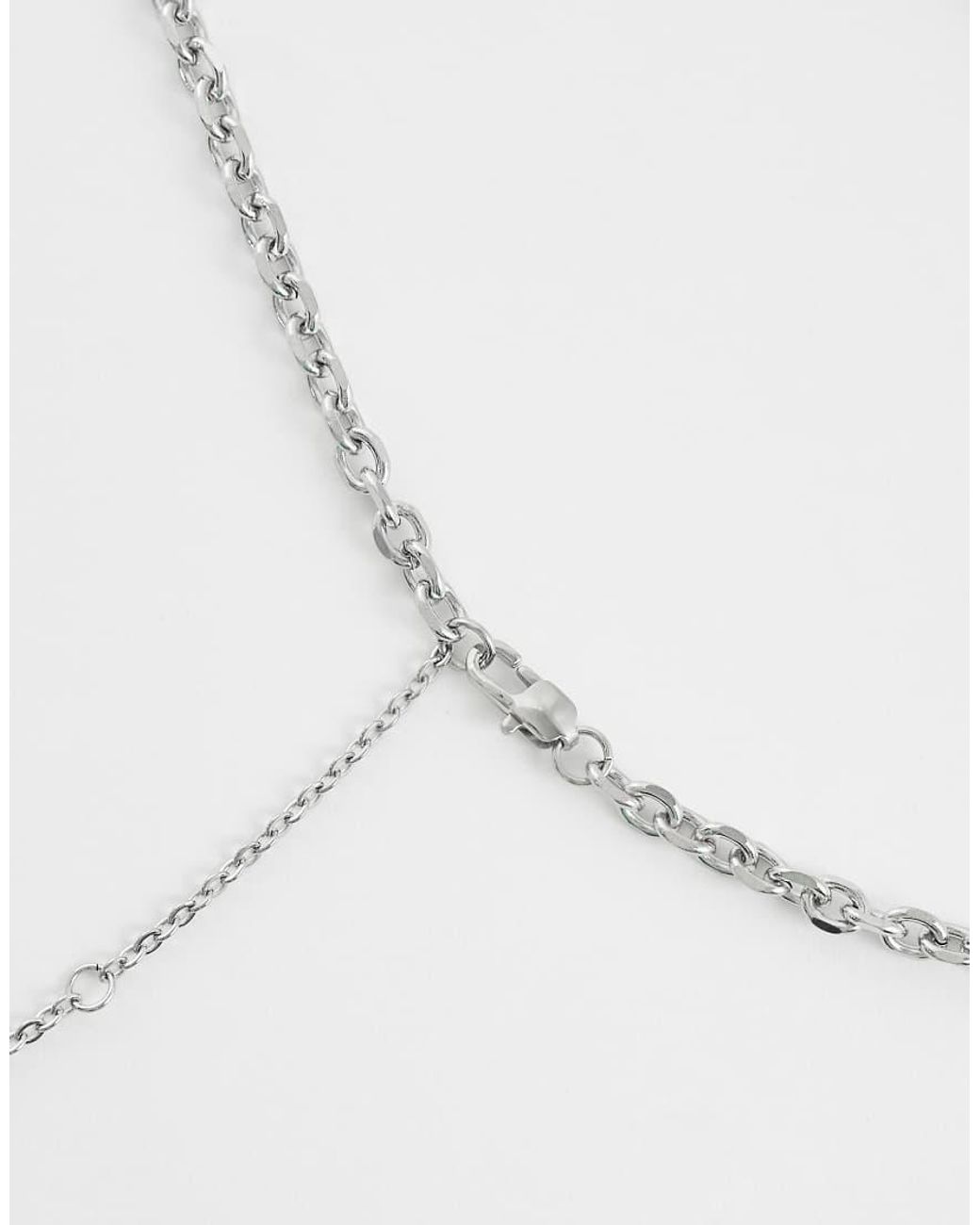 ASOS White Waterproof Stainless Steel Link Chain Necklace for men