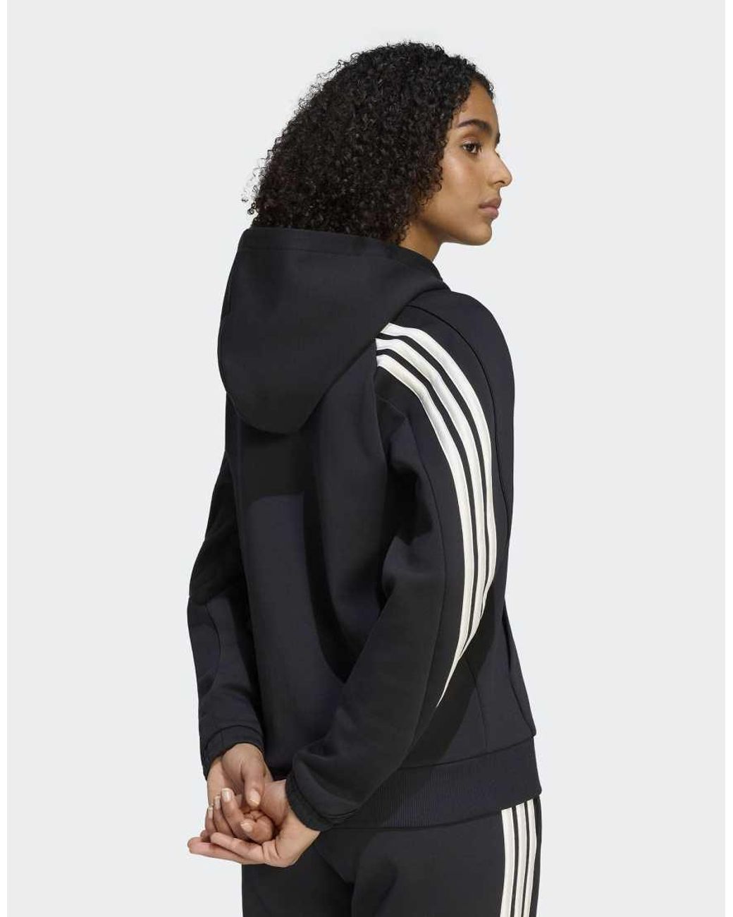 Adidas Originals Blue Stadium Three Stripes Full Zip Hoodie