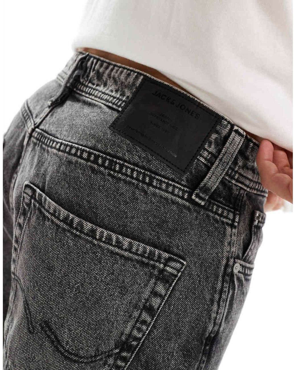 Jack & Jones Gray Chris Straight Jeans for men