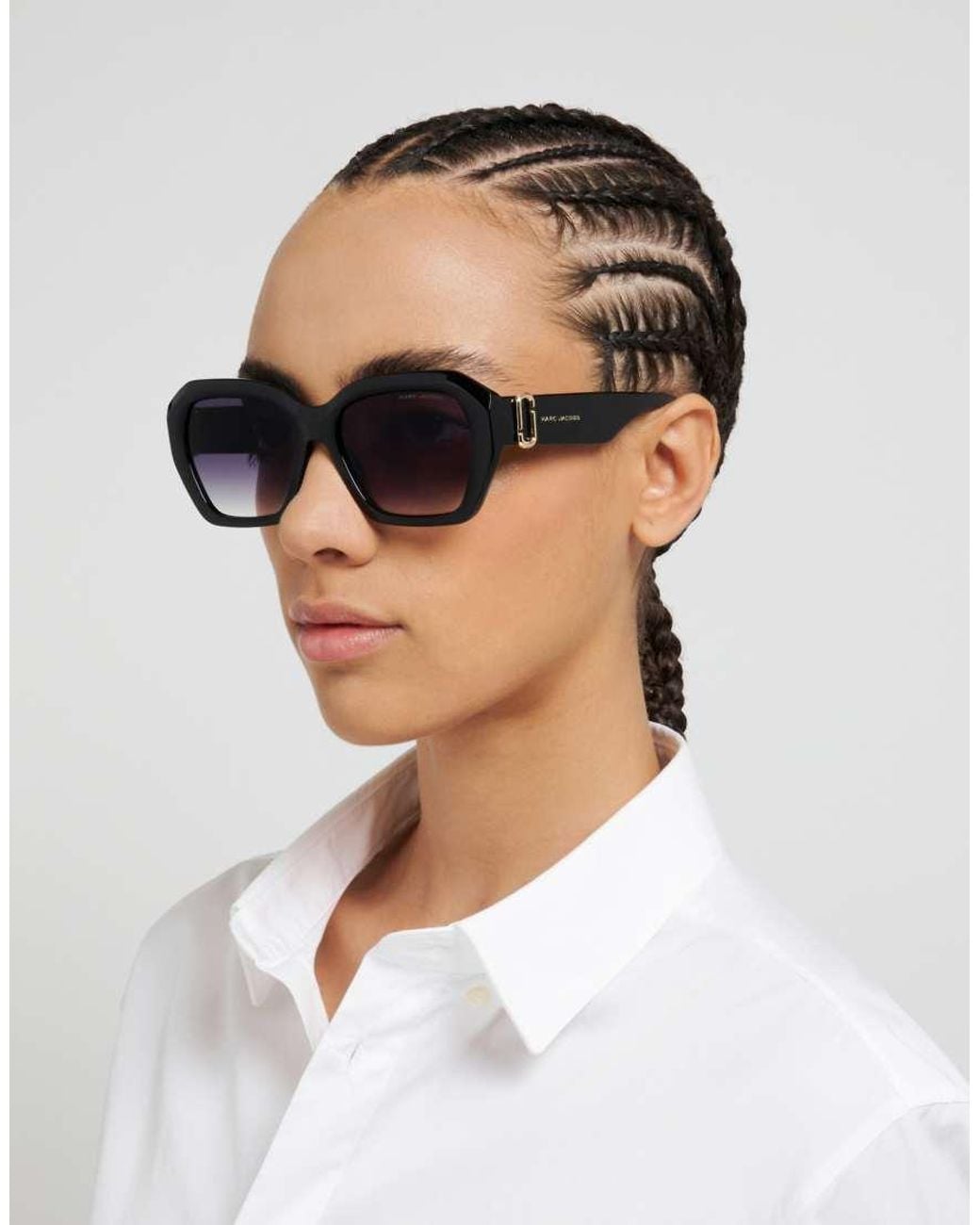 Marc Jacobs Brown Marc Jac Sun Rectangular Sunglasses With Gradient Lenses
