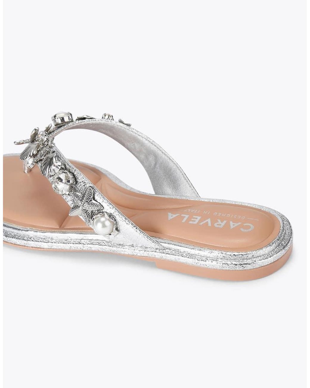 Carvela Kurt Geiger White Marina Sandal Flat Sandals