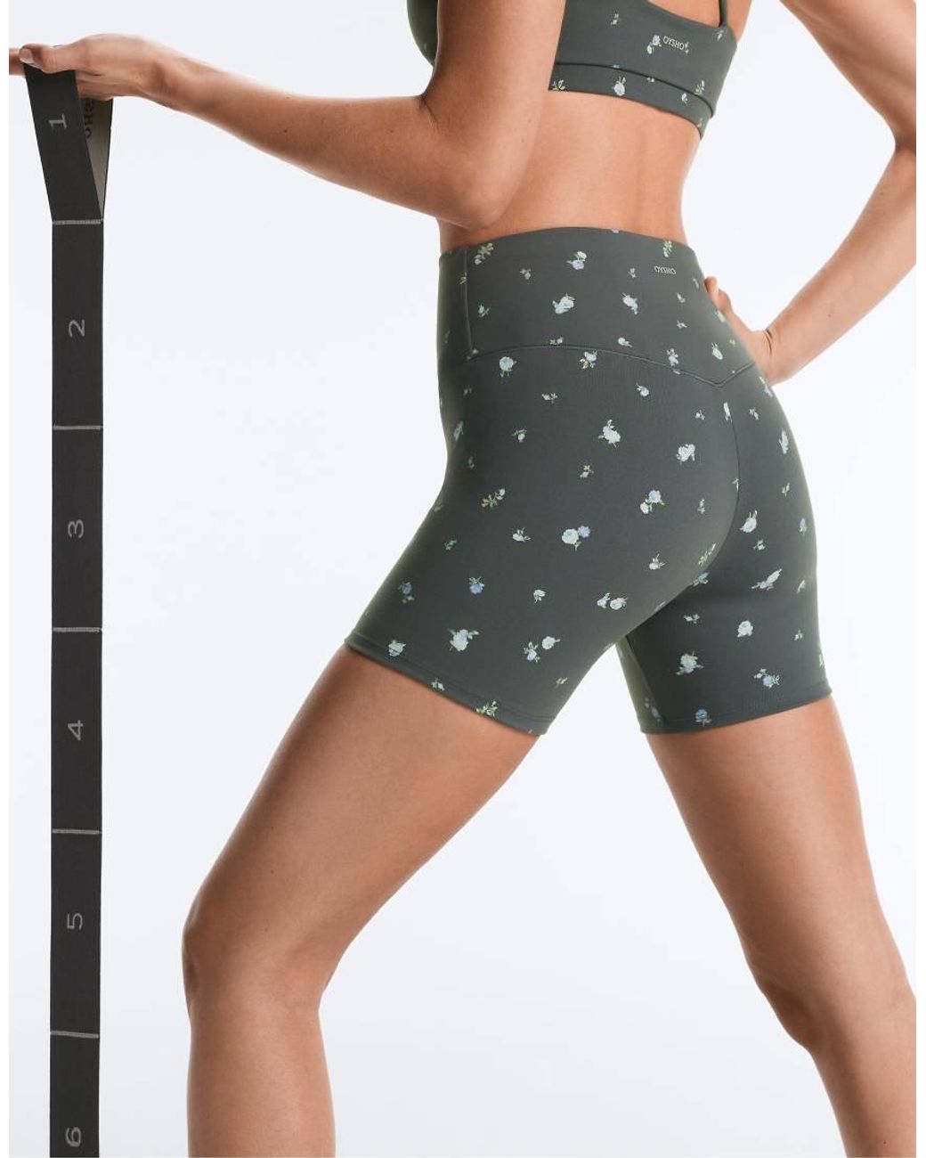 Oysho Gray Evermove High-Rise 10Cm Hot Pant Leggings