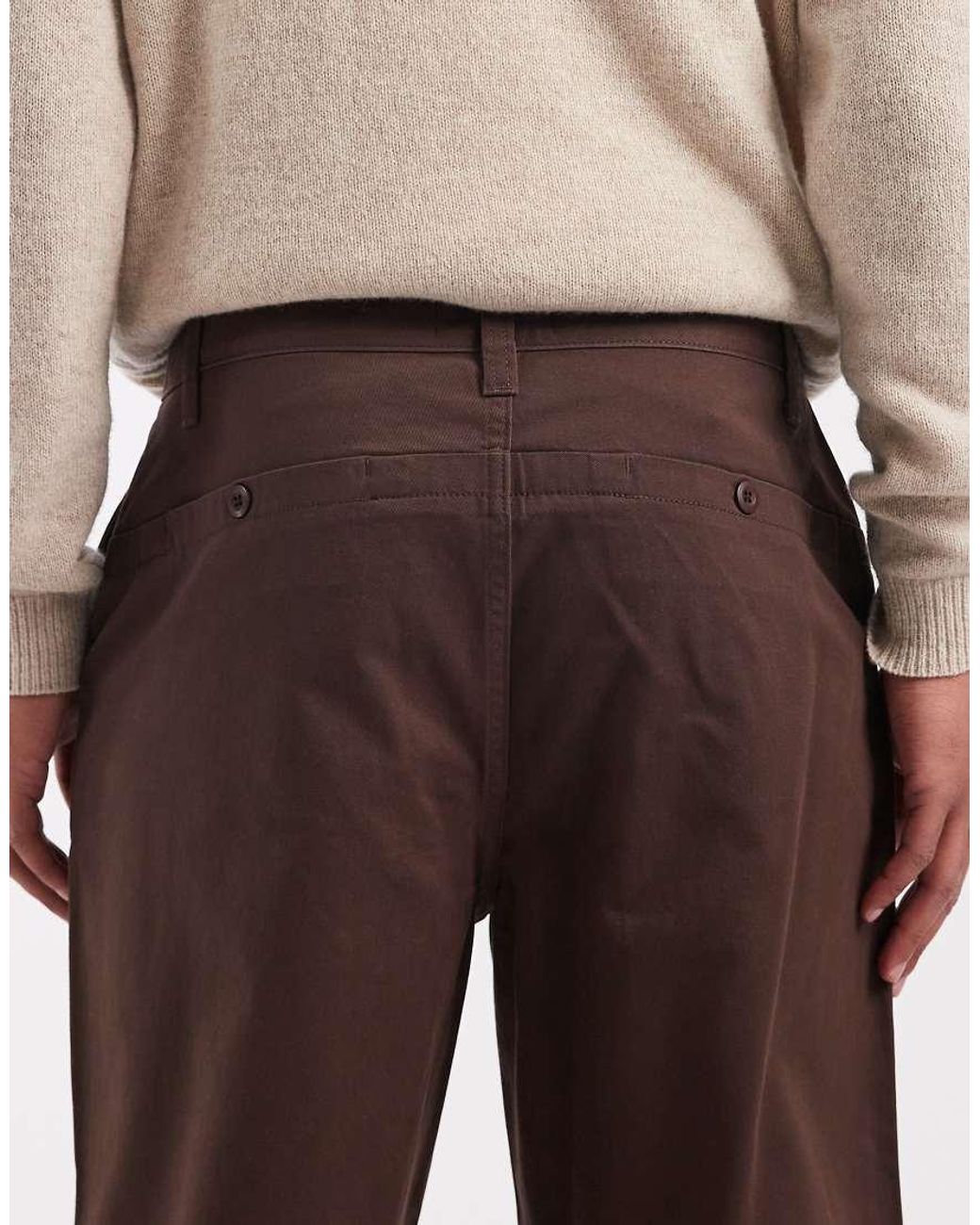 ASOS Natural Baggy Trousers for men