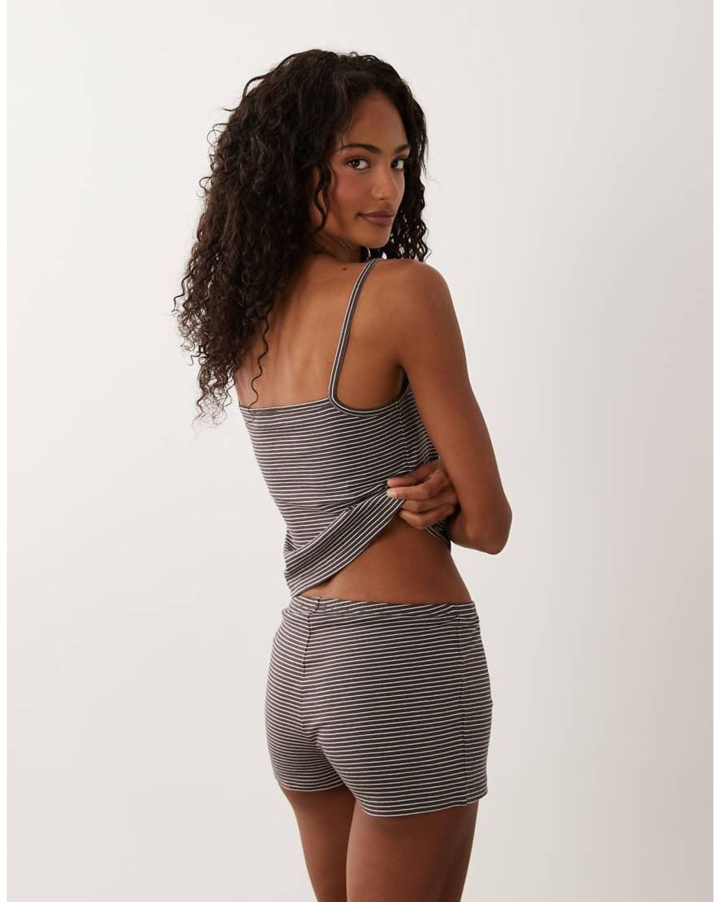 ASOS Brown Mix & Match Pyjama Cami With Underbust Seam