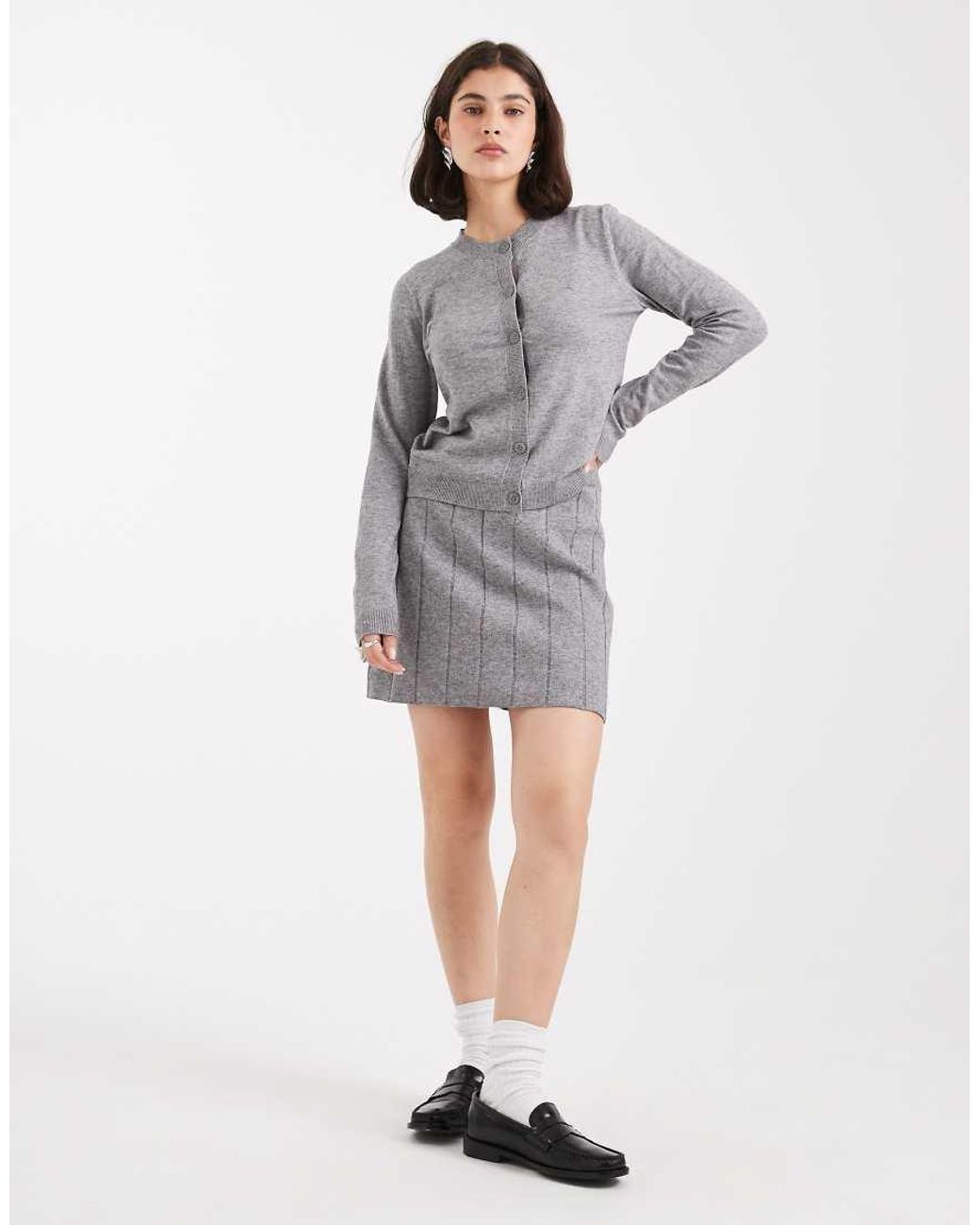 Object Gray Fine Gauge Cardigan