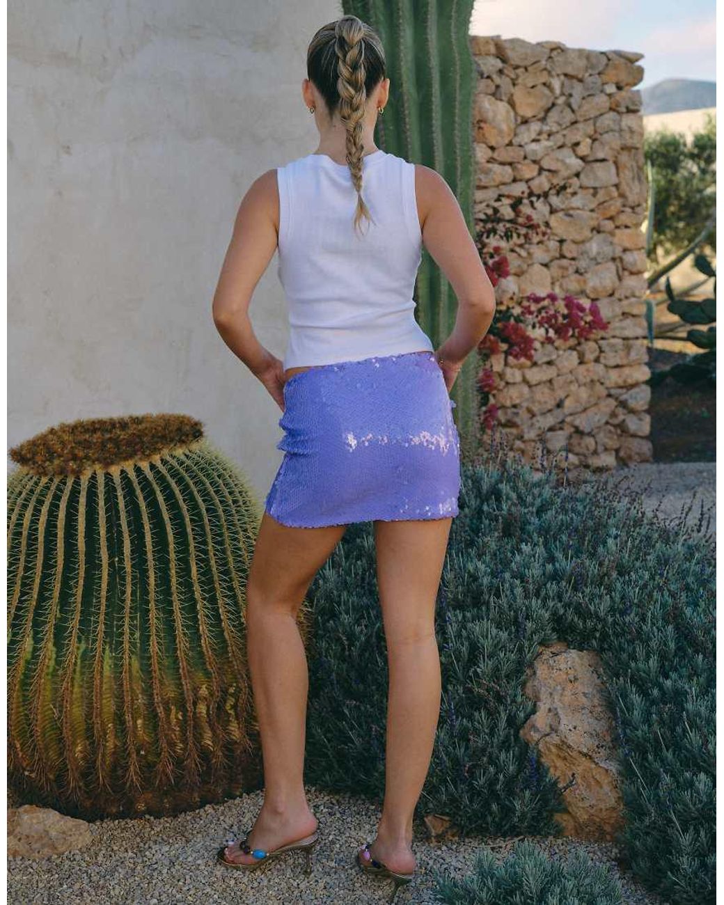 South Beach Green X Liv Silverman Sequin Mini Skirt