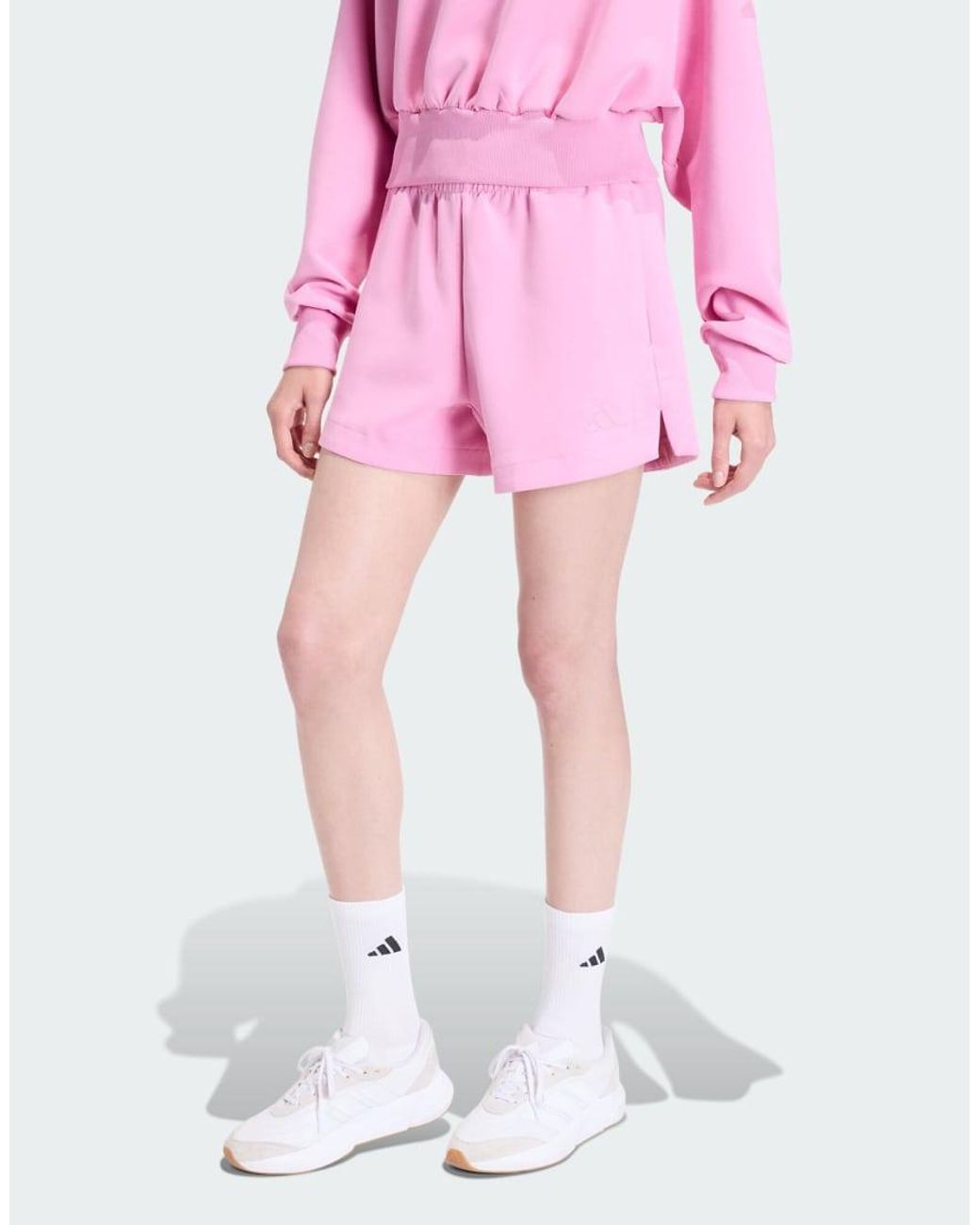 Adidas Originals Pink Soft Lux Loose Shorts