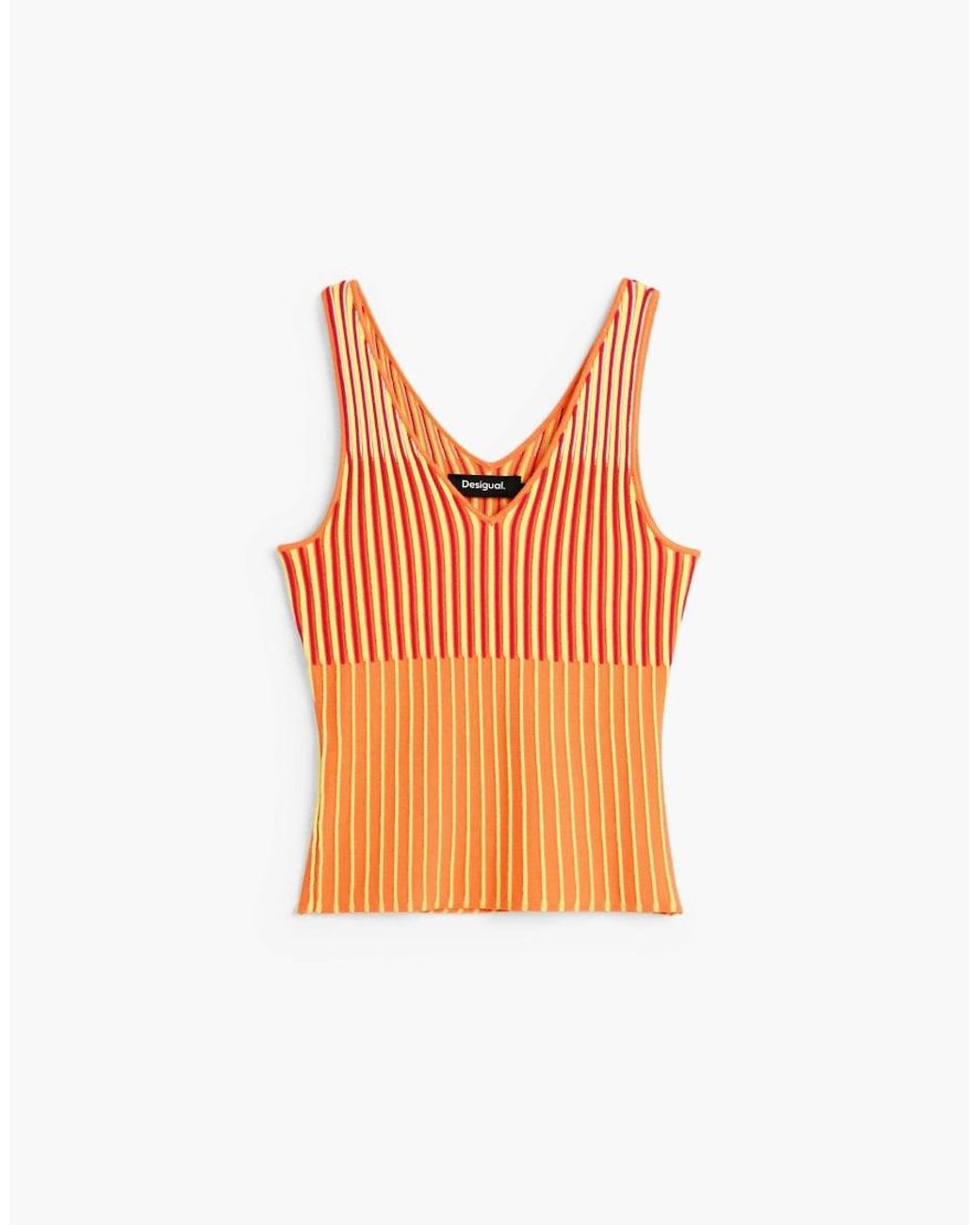 Desigual Blue Sleeveless Knit T-Shirt