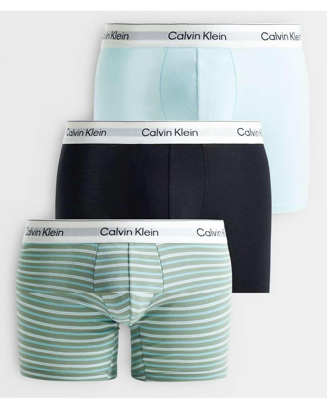Calvin Klein Gray Icon Cotton Stretch 3 Pack Boxer Briefs for men