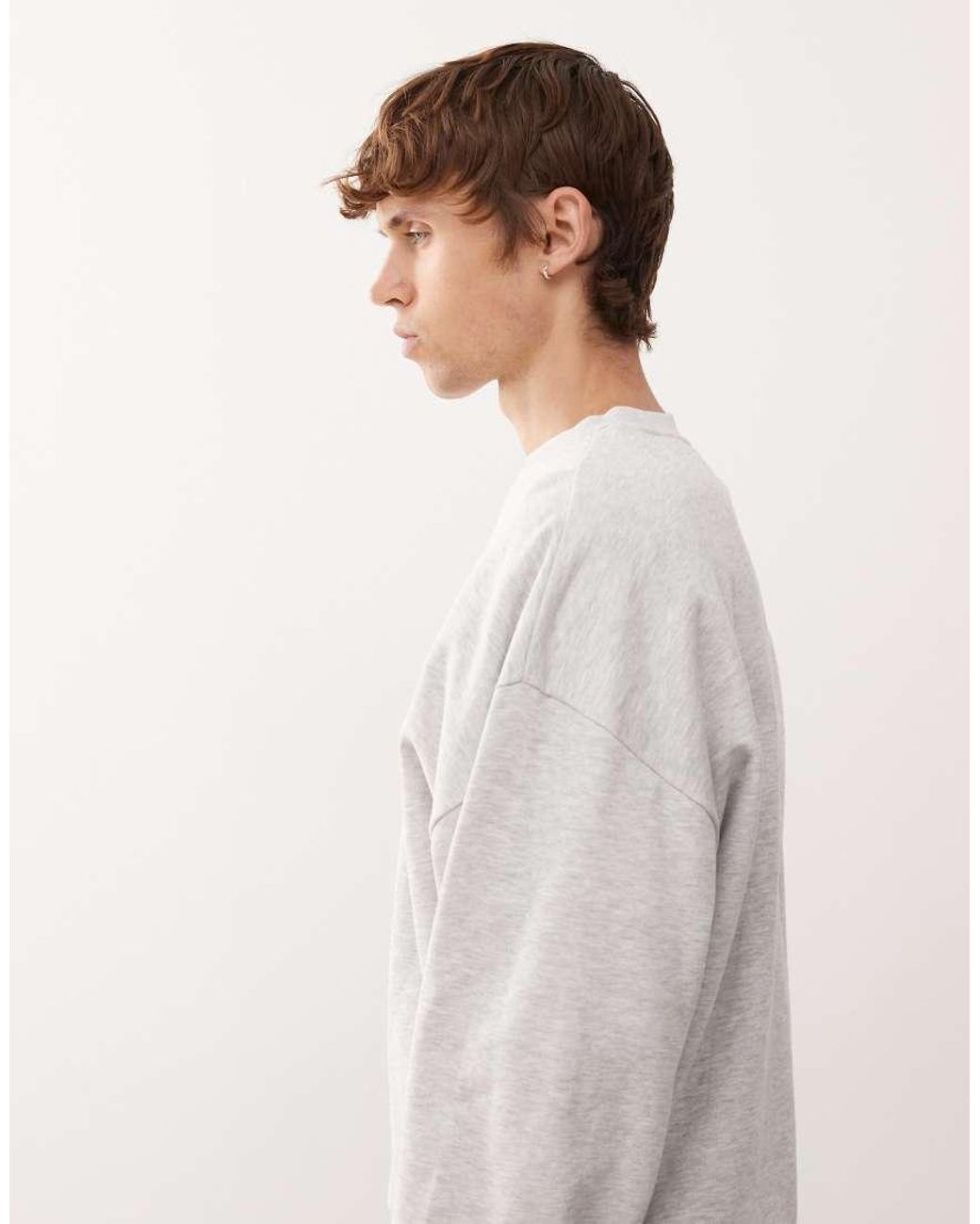 Collusion Gray Essentials Boxy Oversized Sweatshirt for men