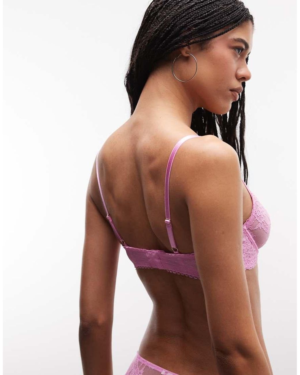 ASOS Pink Lola Lace Underwired Bra