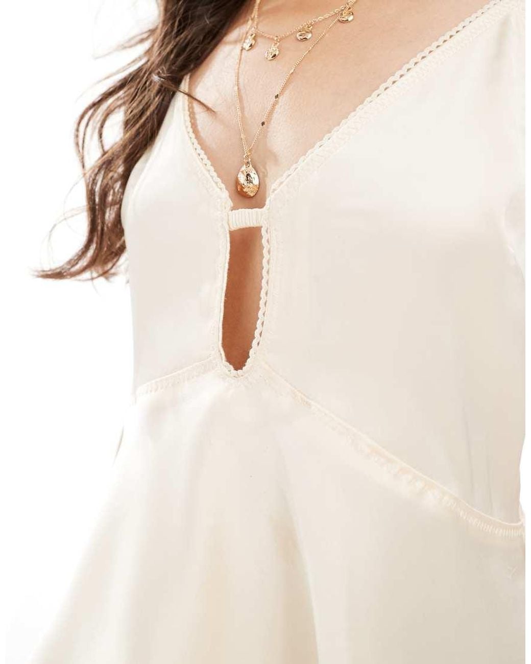 ASOS White Keyhole Detail Cami