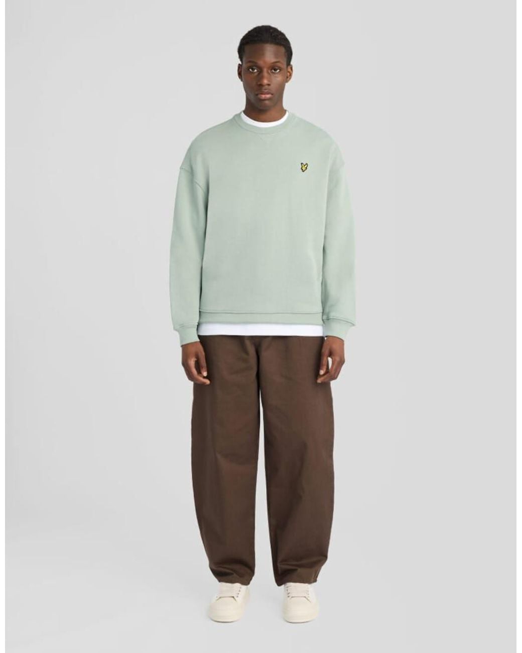 Lyle & Scott Green Mid Layers Heavyweight Loopback Crewneck Sweatshirt for men