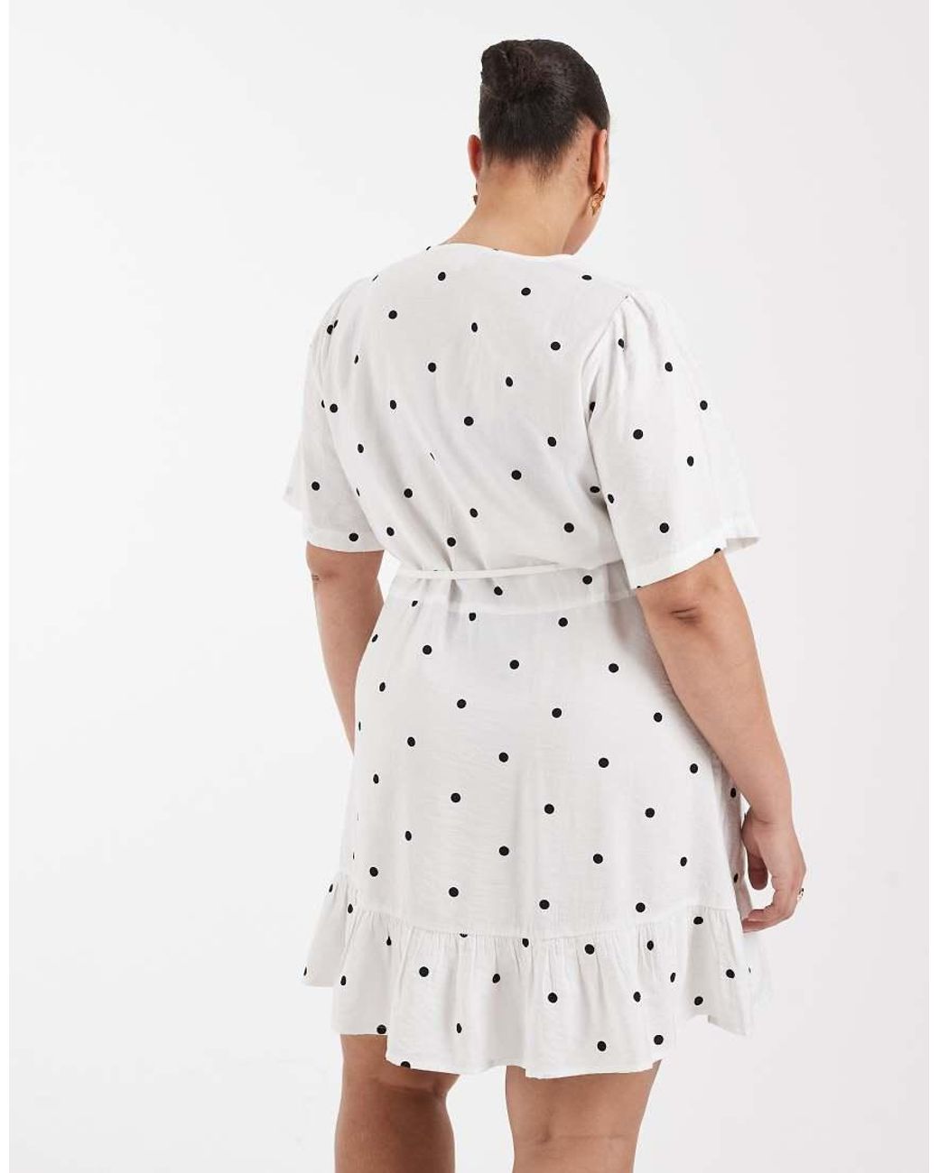 ONLY White Tie Waist Mini Dress