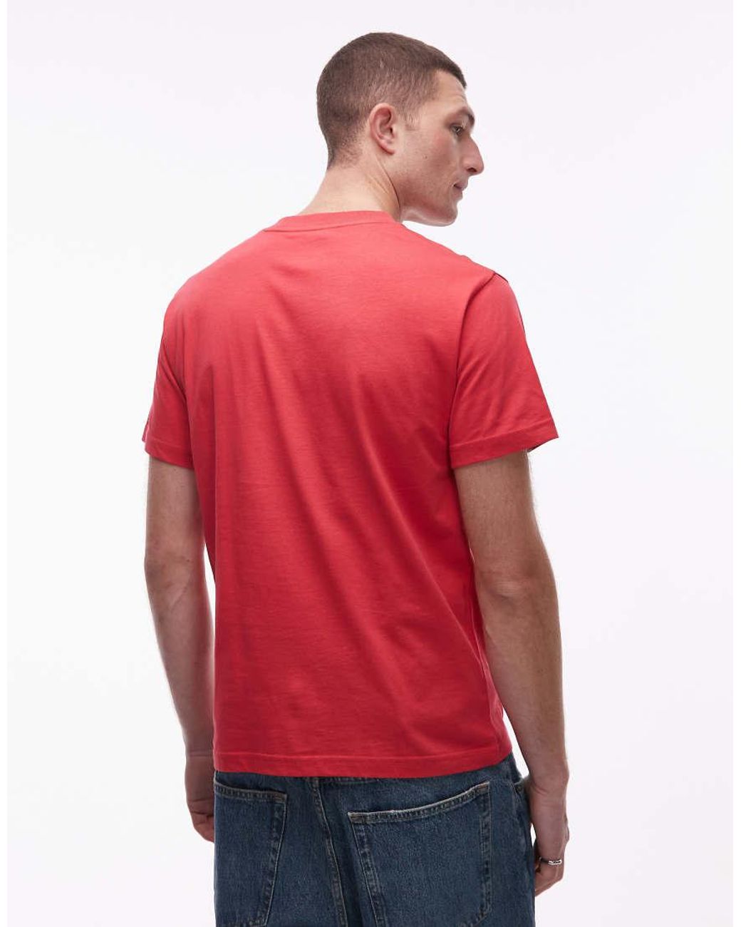 Vans Red Left Chest Logo T-shirt for men