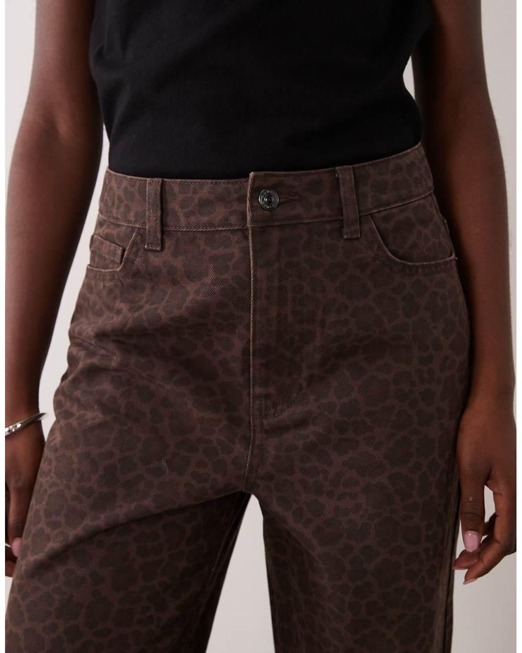 New Look Brown Wide Leg Jeans