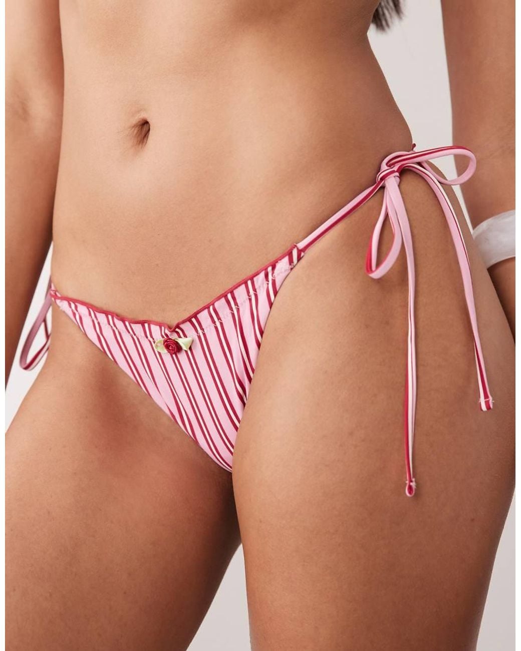 Wild Lovers Pink Dolly Daze Side Tie Bikini Bottoms