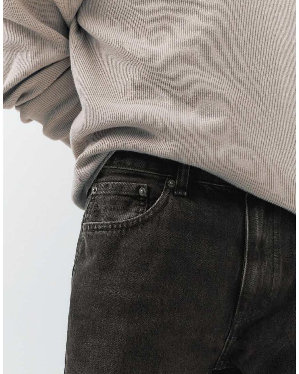 Pull&Bear Black Straight-leg Vintage Jeans for men