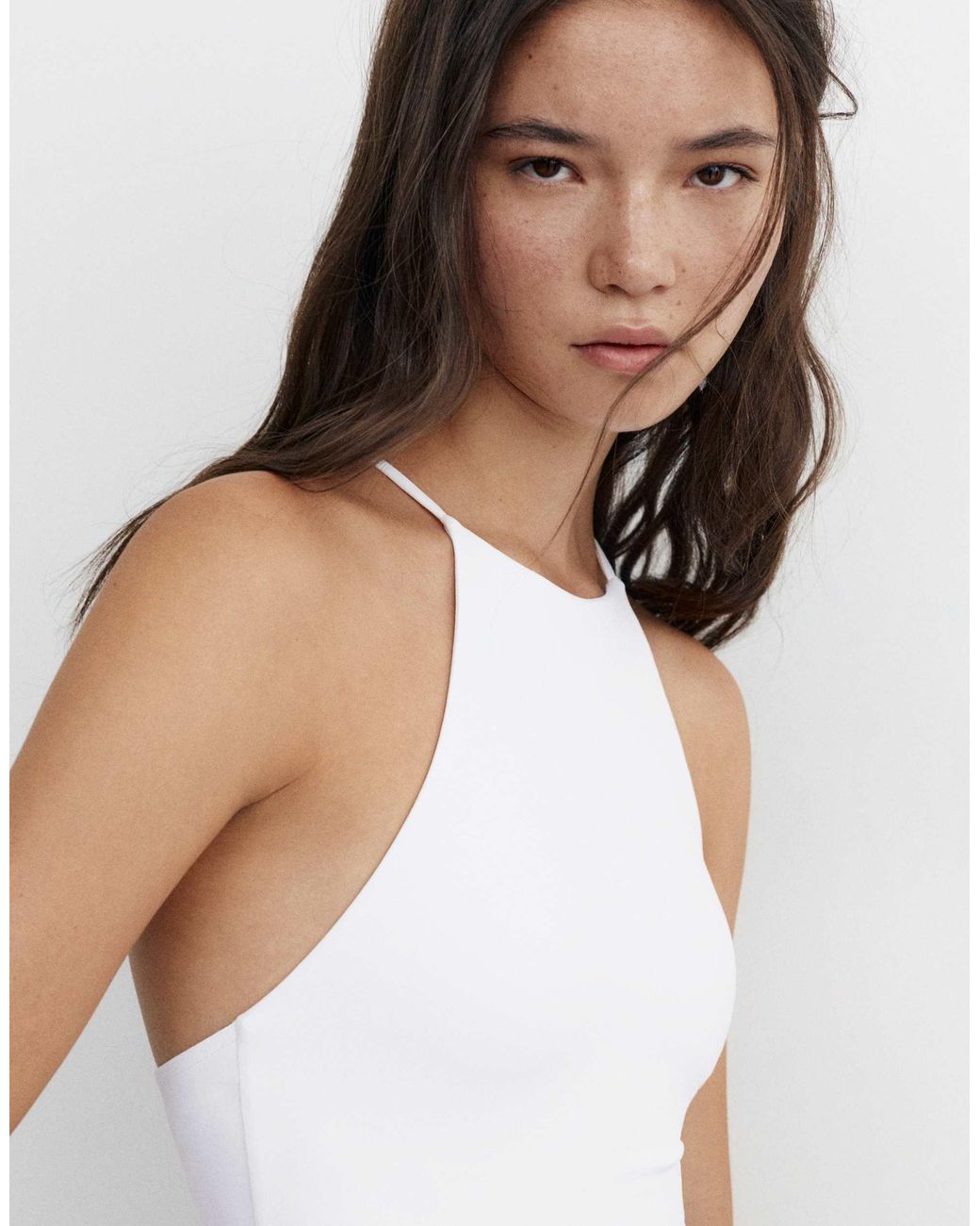 Pull&Bear White – neckholder-body