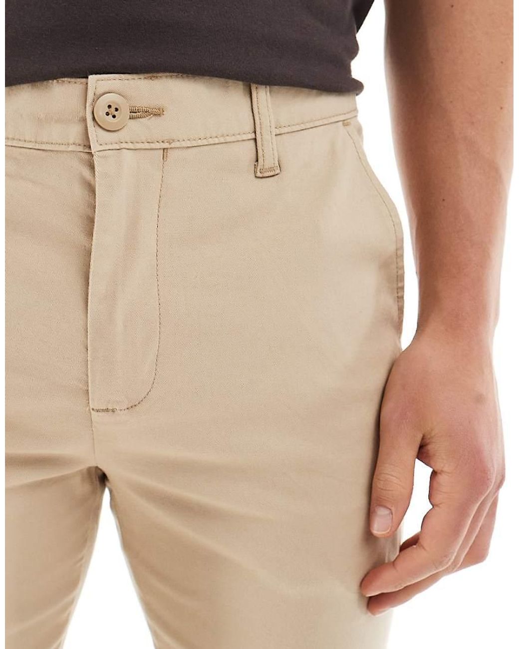 ASOS Natural Skinny Chinos for men