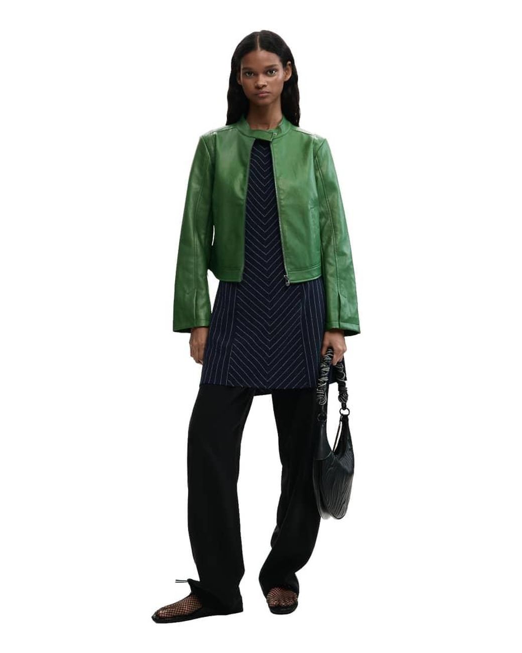 Desigual Green Jacket Faux Leather