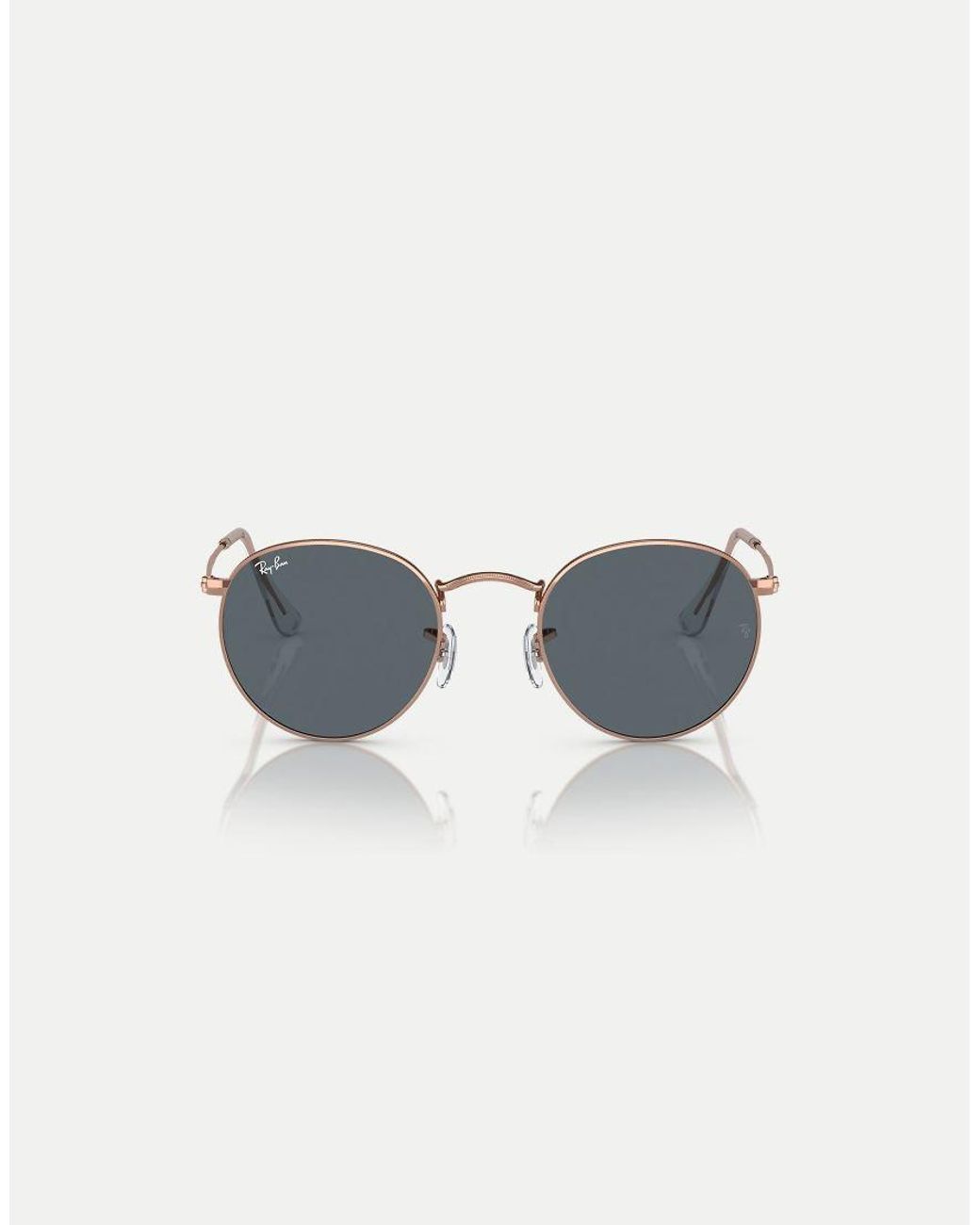 Ray-Ban Blue Round Metal Rose Round Sunglasses