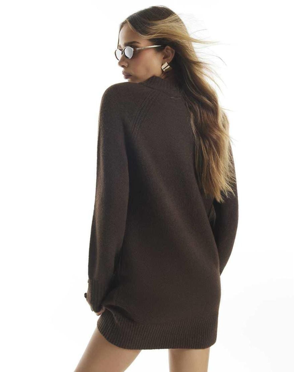 River Island Brown Cosy Jumper Dress