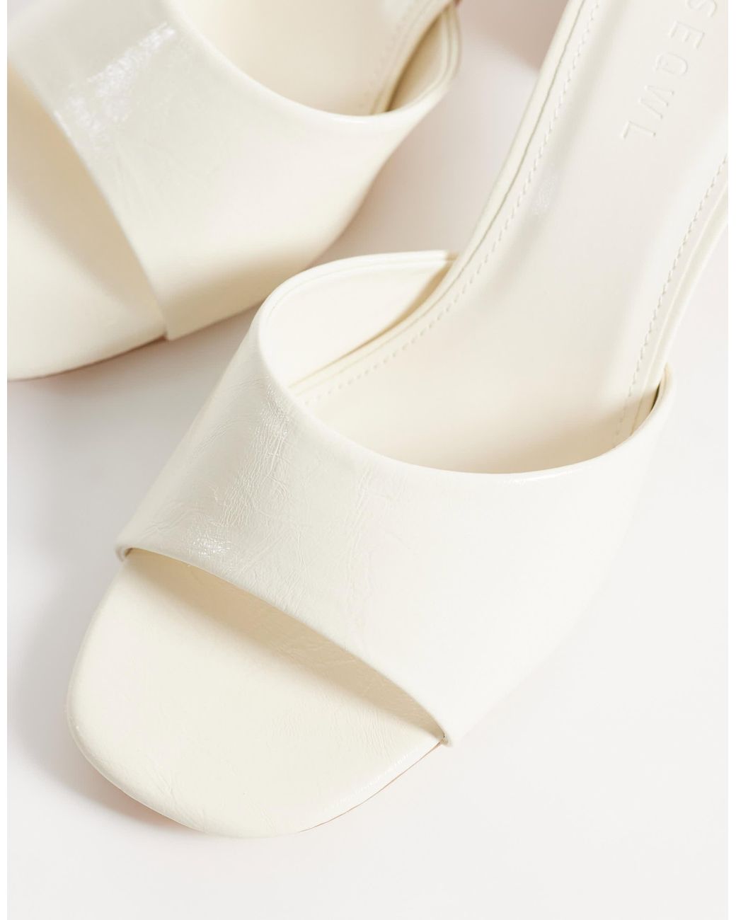 SEQWL White Bora Heeled Sandals
