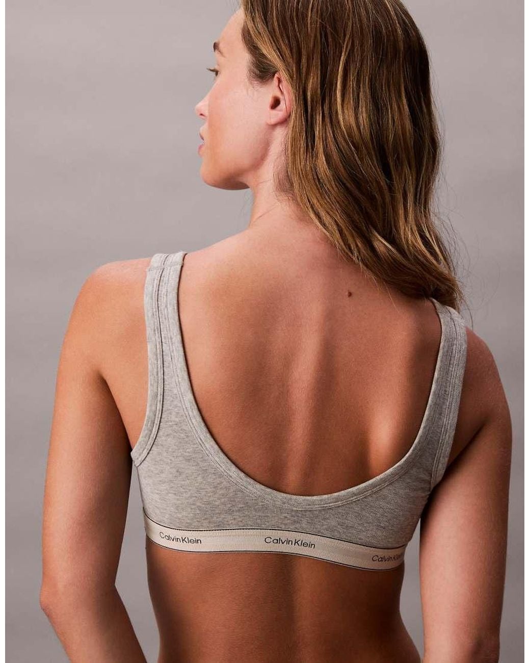 Calvin Klein Brown Heritage Cotton Bralette