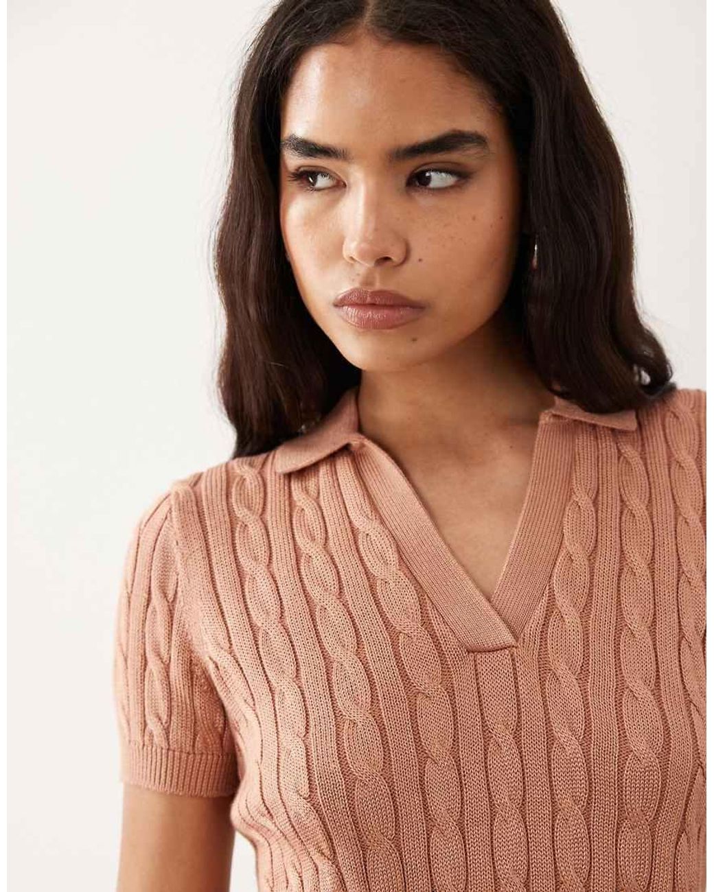 Ralph Lauren Pink Fine Knit Polo Top