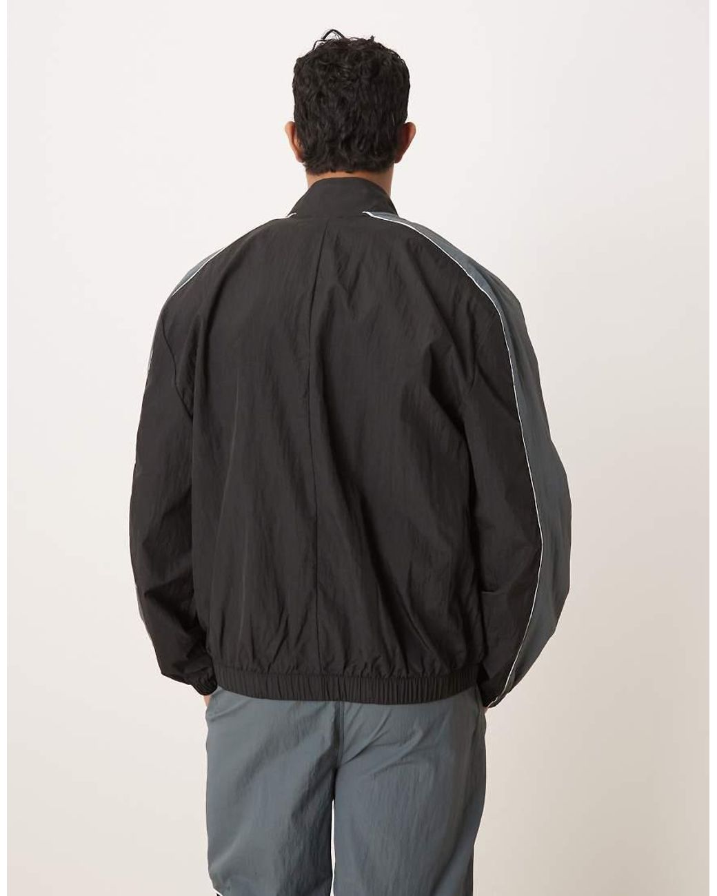 Calvin Klein Gray Performance Colour Block Jacket Co-ord for men