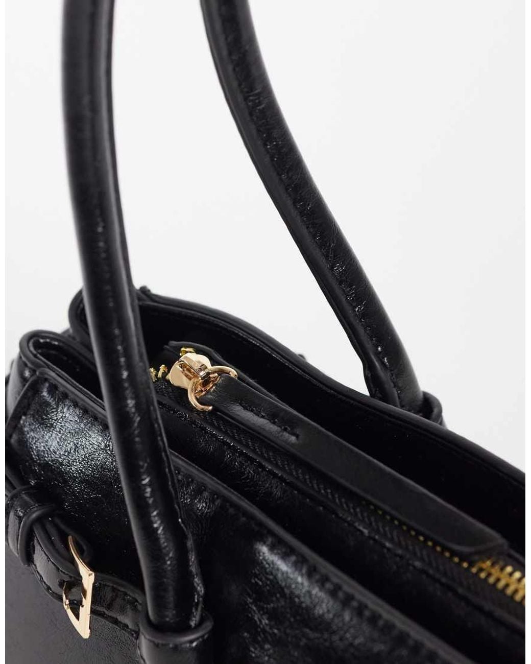 ASOS Black Textured Belted Shoulder Bag