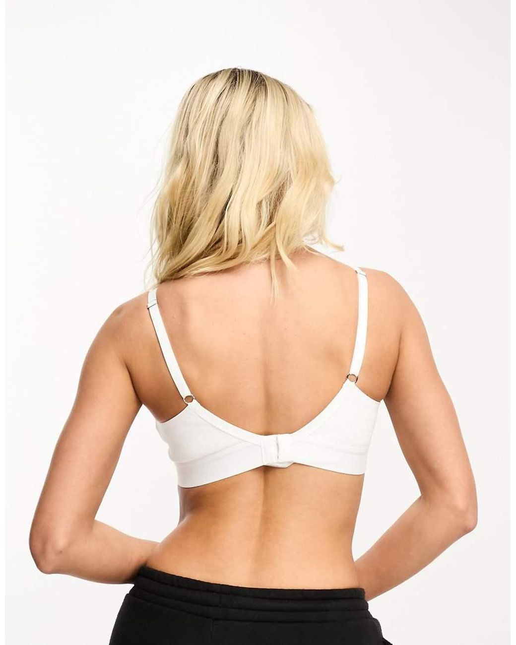 Lindex White Mom Maternity Elastic Nursing Bra