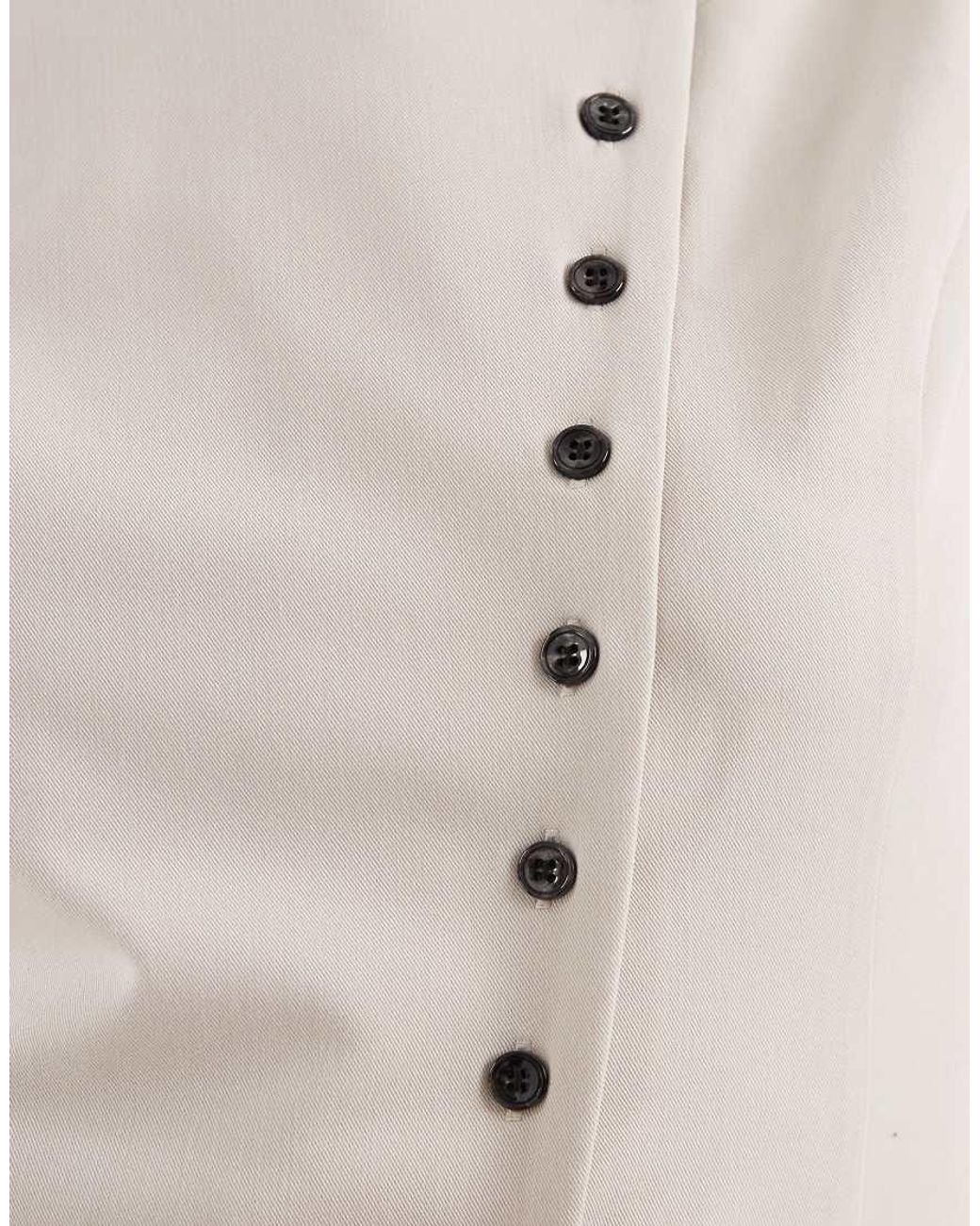 Pretty Lavish White Asymmetric Tailored Waistcoat Co-Ord