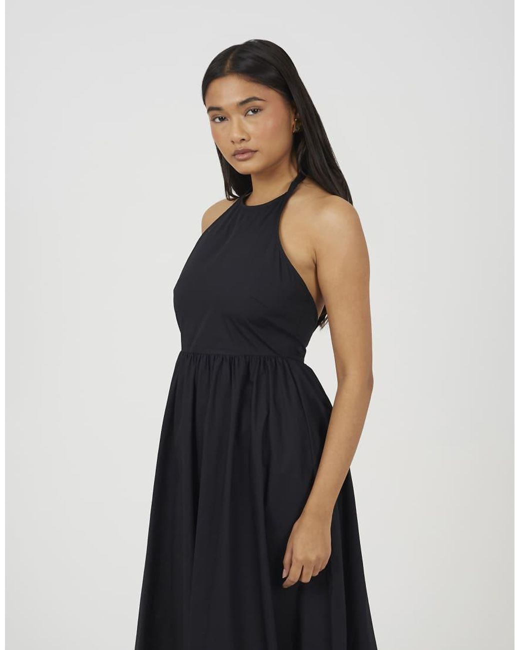 Brave Soul Black Halterneck A-Line Maxi Dress