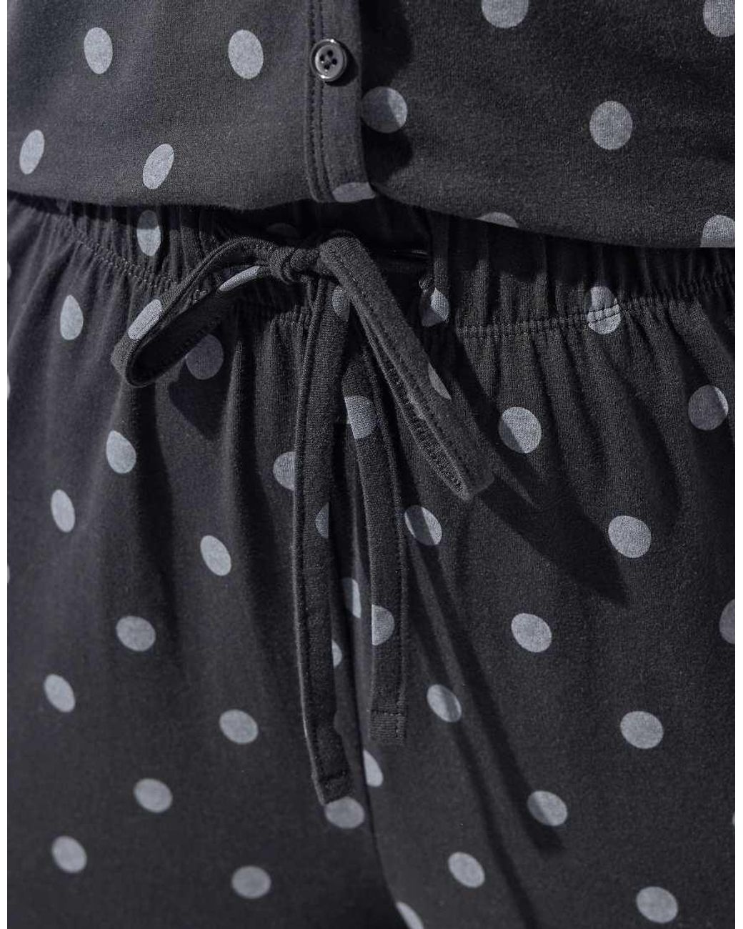 Yours Clothing Black Polka Dot Wide Leg Trousers