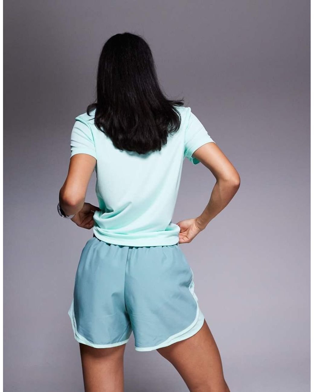 Nike Blue Tempo Dri-fit Mid Rise 3 Inch Shorts