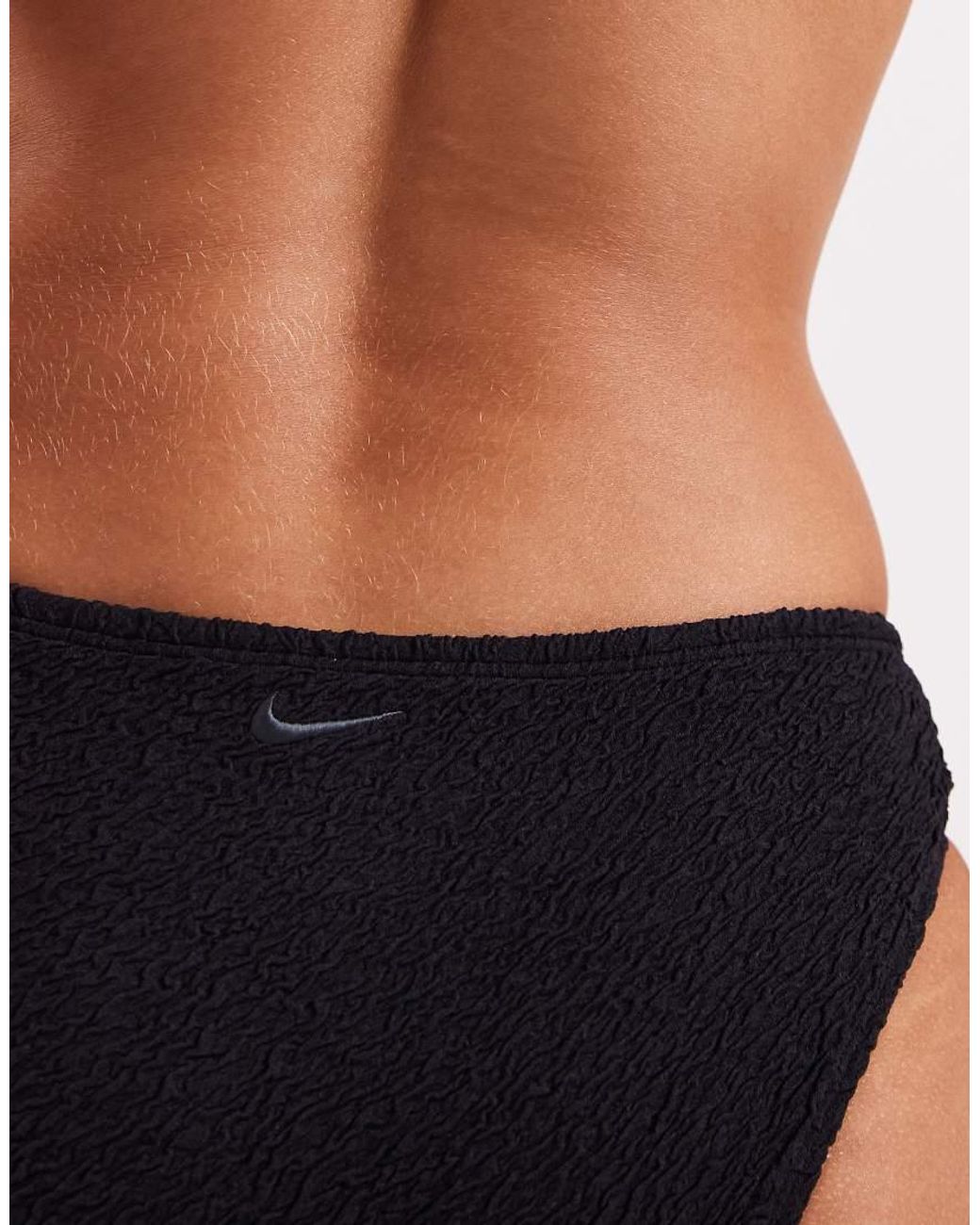 Nike Black Nike Crinkle Hipster Bikini Bottom