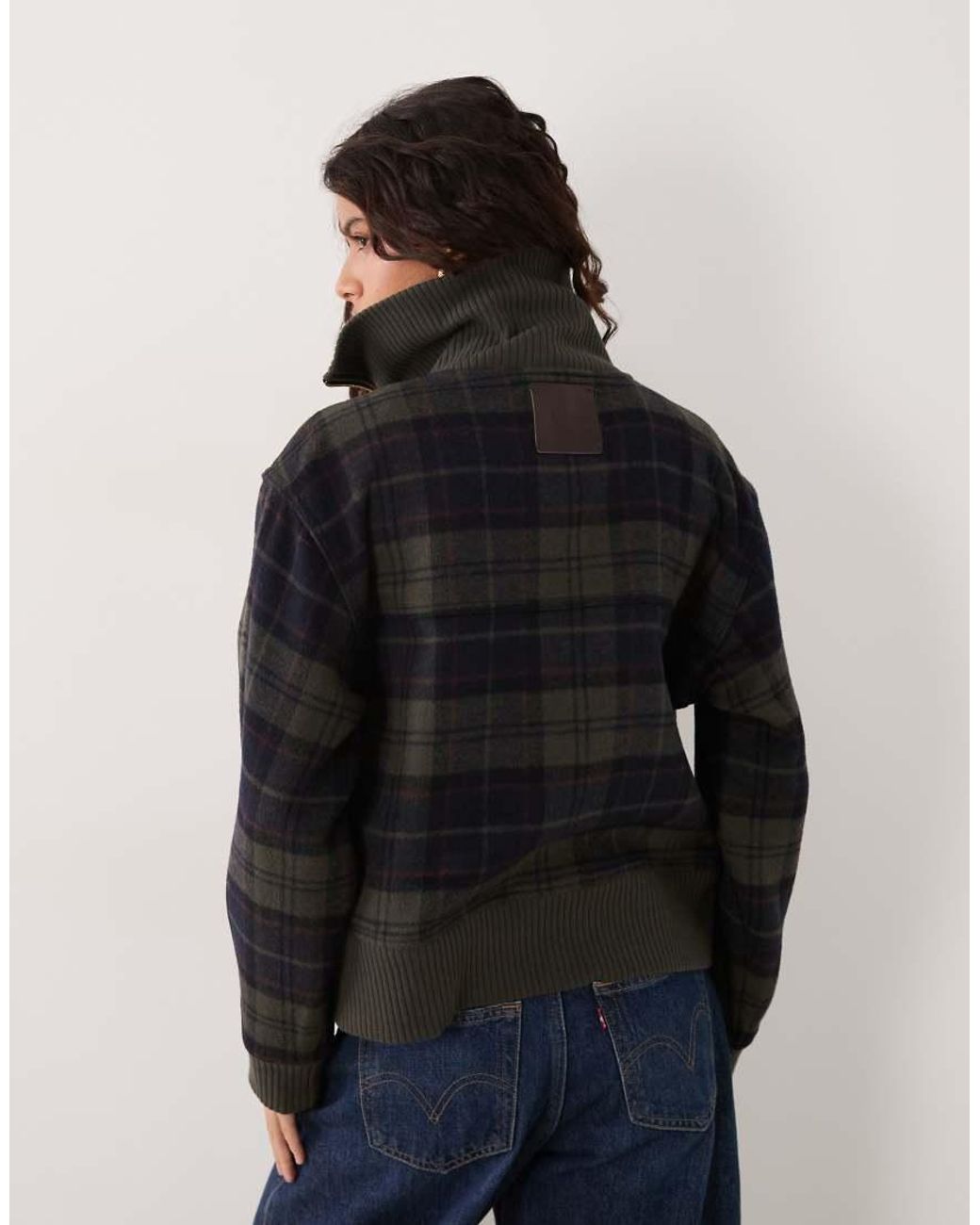 Barbour Blue Ivybridge Tartan Check Zip Through Jacket