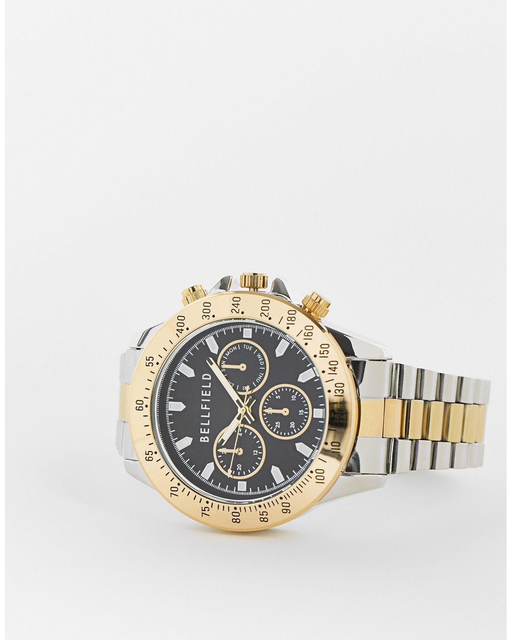 Bellfield Chunky Bracelet Watch in Metallic for Men Lyst UK